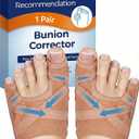 Habioer Bunion Corrector for Women & Men, Breathable Toe Straightener for the Thumb and Little Toe, Comfortable & Adjustable for Day/ Night Use, Bunion Relief Splint(1 Pair), Small