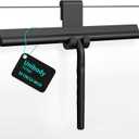 ecooe Silicone Shower Squeegee with Hanger, 13/33cm Shower Glass Cleaner Wiper, Black Window Squeegee Scraper with Stainless Steel Core for Home Bathroom Kitchen Car Glass Doors