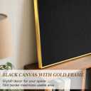 Black Bulletin Board with Linen, 24"x18", Cork Boards for Walls with Gold Aluminum Frame, Hanging Pin Board Vision Board for Home Office Kitchen Room Decor, 10 Push Pins