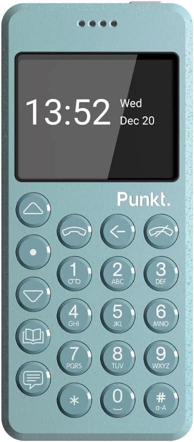 Punkt. MP02 4G LTE Minimalist Mobile Phone - Unlocked Cell Phone with Nano-SIM, Wi-Fi Hotspot, 2GB RAM+16GB Storage, Bluetooth, Digital Security, Multiband - Light Blue (Light Blue)