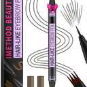 iMethod Eyebrow Pen - Eyebrow Pencil Magic 2-in-1 Eye Brow Pencils for Women with 4-Fork-Tip and Precise Brush-Tip Create Natural Hair-Like Brows, Last All Day, Microblading Eyebrow Pen, Dark Brown