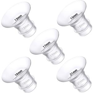 Flange Inserts 13/15/17/19/21mm for Medela,Spectra 24mm Shields/Flanges,Compatible with TSRETE,CPPSLEE,Momcozy S9/S9Pro/S12/S12Pro Wearable Breast Pump,Reduce 24mm Nipple Tunnel Down to 5pcs