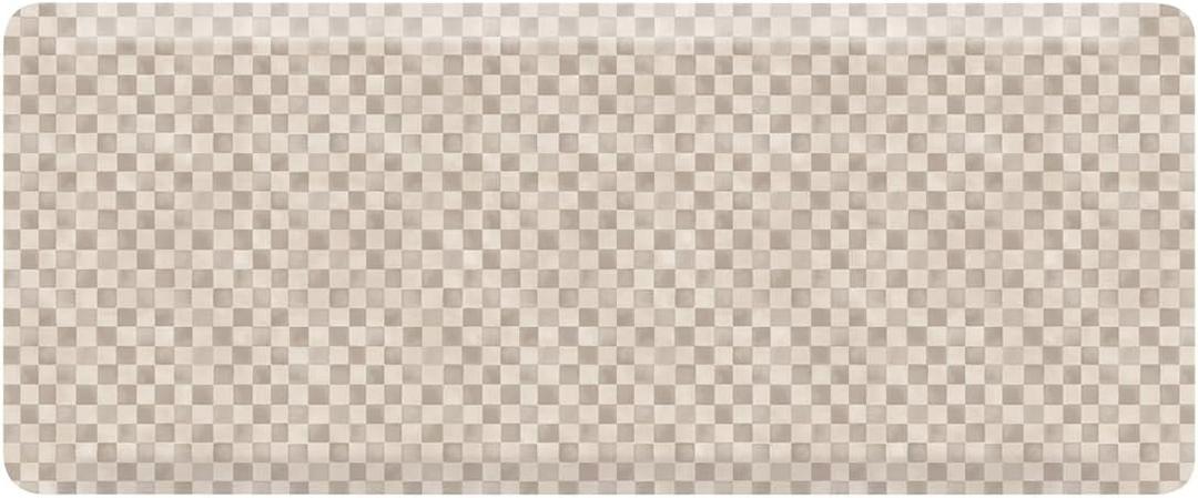 House of Noa Nama Standing Mat Anti-Fatigue Cushioned Kitchen Mats for Floor | Ergonomic Bounce-Back Foam Kitchen Mats | Anti-Fatigue Mats for Kitchen & Standing | Checker Almond | 22" x 54"