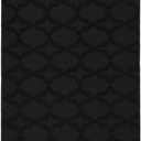 Garland Rug Sparta Non Slip Polypropylene 3 Ft. X 5 Ft. Black Area Rug- Ideal for Living Rooms & Hallways, Stylish & Durable for High Traffic Areas