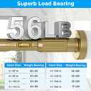 Extra Long Tension Curtain Rods 41-87 Inch, Gold, One-Click, Heavy Duty