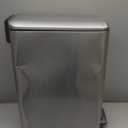 Home Zone Living 13 Gallon Slim Kitchen Trash Can with Dual Compartments for Recycling, Stainless Steel, Silver, 50 Liters Total, Gen 2