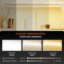 Under Cabinet Lights Remote Control,2 Pack Magnetic Dimmable Closet Lights,USB Rechargeable Wireless LED Shop Light,Ceiling and Under Counter Lights for Kitchen (White, 80CM)