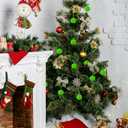 12Pcs Lime Green 2.36 Inch Furry Christmas Ornaments, Soft Fluffy Fuzzy Pom Pom Balls, Christmas Decorations Hanging Ornaments for Christmas Tree, Holiday Party, DIY Craft, and Indoor Mantel Decor