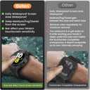 Goton 3 in 1 Waterproof Case and Band for Samsung Galaxy Watch, 360 Protective Hard PC with Tempered Glass Screen Protector for Galaxy Watch Cover Bumper Accessories