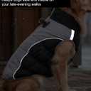 AURUZA Dog Coat, Warm Dog Winter Coat Waterproof Small Dogs Jacket with Harness Built Reflective Pet Vest with Zipper for Medium Dogs Windproof Pet Fleece Puffer Vest Snow Jacket for Cold Weather (3X-Large, Black.)