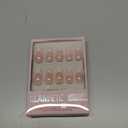 Glamnetic Press On Nails - All Time Love | Glossy, Semi-Transparent, Short Almond French Tip Nails with Leaf Accents, Salon Quality | 15 Sizes - 30 Nail Kit with Glue