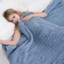 Electric Heated Blanket Full Size 72"84" with 9 Heating Levels & 1-10Hs Auto OffDouble Sided Plush Sherpa, Energy Efficient, Machine Washable, for Couch & Bed, Light Blue