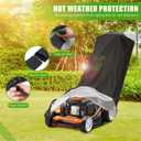 KISEER Outdoors Lawn Mower Cover Heavy Duty Waterproof Polyester Oxford Protection Push Mower Cover with Drawstring and Storage Bag (210D, 75 x 25 x 40 Inch)