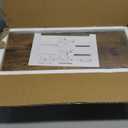 QEEIG Bathroom Floating Shelves for Wall - 15.7" Wall Mounted Shelf Over Toilet Farmhouse Home Decor Display Bookshelf Small 15.7 x 6.7 inch Set of 2, Rustic Brown (008-40BN)