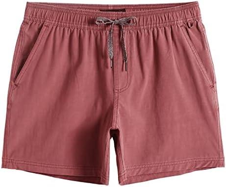 maamgic Men's 5 inch Inseam Shorts Pull-On Relaxed Fit Comfort Stretch Short Shorts with Pocket Small