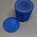 Ice Cube Mold, Silicone Ice Bucket Ice Cup with Lid (2 in 1), Press Type Easy-Release Ice Trays Ice Cube Maker for Frozen Cocktail, Whiskey, Beverages