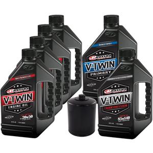 MaximaHiflofiltro VTTOCK14 Complete Engine Oil Change Kit for V-Twin Full Synthetic Harley Davidson Twin Cam, 6 Quart