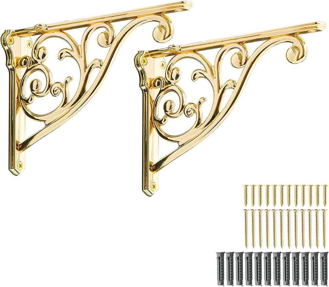 khtumeware Shelf Brackets, Florence, wheelbase 200 mm (2, Gold)