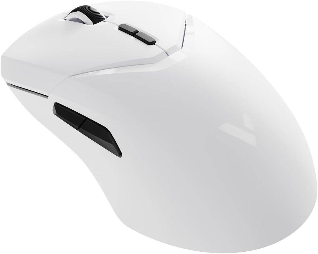 Rapoo VT9PRO 4K Wireless Gaming Mouse, PAW 3398 Sensor, 26000 DPI, 4KHz Polling Rate, 0.25ms Response Time, Lightweight, 10 Programmable Buttons, 180h Battery Life, On-Board Memory, PC - White