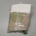 Goodpick Woven Storage Basket, Cotton Rope Basket for Dog Toys, Books, Stylish Gift Basket with Handles, 13 x 10 x 9 Inches Square Baskets for Organizing, Brown and White