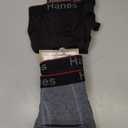 Hanes Mens Total Support Pouch Underwear, Anti-chafing, Multi-pack Boxer Briefs, Long Leg - Gray/ Black - 3 Pack, X-Large US