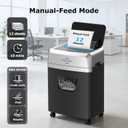 BONSEN 150-Sheet Autofeed Paper Shredder Heavy Duty, 60 Mins Micro-Cut Shredder for Office, 6 Gal Large Capacity Bin P-4 High Security Commercial Document Shredders for Home Office S3114