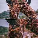 Hunting Pants for Men Camouflage Clothing Gear Windproof Fleece Lined for Winter (Green, XXXL)