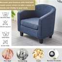 Waterproof Printed Club Chair Slipcover 2 Piece Stretch Accent Barrel Chair Cover Armchair Sofa Slipcovers Removable Tub Chair Cover Furniture Protector Chair Covers for Living Room,Color 76