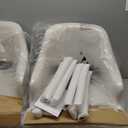 MALOL Wooden Dining Chairs Set of 6, Modern Fabric Upholstered Dining Room Chair, Kitchen Side Chairs, Farmhouse Dinner Chair with Open Back for Kitchen, Beige