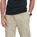 Men's Sweatpants Athletic Pants Joggers with Zipper Pockets Lightweight Quick Dry Workout Track Pants for Gym Running (L)