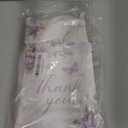 FYSUIMU 24pcs Purple Floral Thank You Paper Gift Bags Spring Flower Butterfly Party Favor Bags with Handle Treat Goodie Candy Bag for Wedding Bridal Shower Birthday Baby Shower, 5.9 x 8.3 x 3.1 Inch