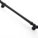 Asidrama 6 Pack 9 Inch(228mm) Matte Black Kitchen Cabinet Handles, Cabinet Pulls Kitchen Cabinet Hardware for Cupboard Drawer Pulls (9" Hole Center)