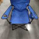 Trademark Innovations Folding Outdoor Beach Camp Chair, 18" L x 31" W x 32" H, Dark Green and blue, 2 pcs