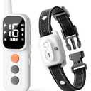 Dog Shock Collar - 3300 FT Dog Training Collar with Remote, IP67 Waterproof, 4 Training Modes Lighting, Beep, Vibration, Safe Shock, Dual Channel E-Collar with Safety Lock for All Breed (8-120LBs)