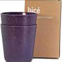 BiceThermo Drinking Cups, change color over 37° Celsius (98.6° F), 100% Recyclable Tumbler, For Hot Drinks, Dishwasher Safe, Made in Italy, 20cl, Purple/Red (Pack of 3)