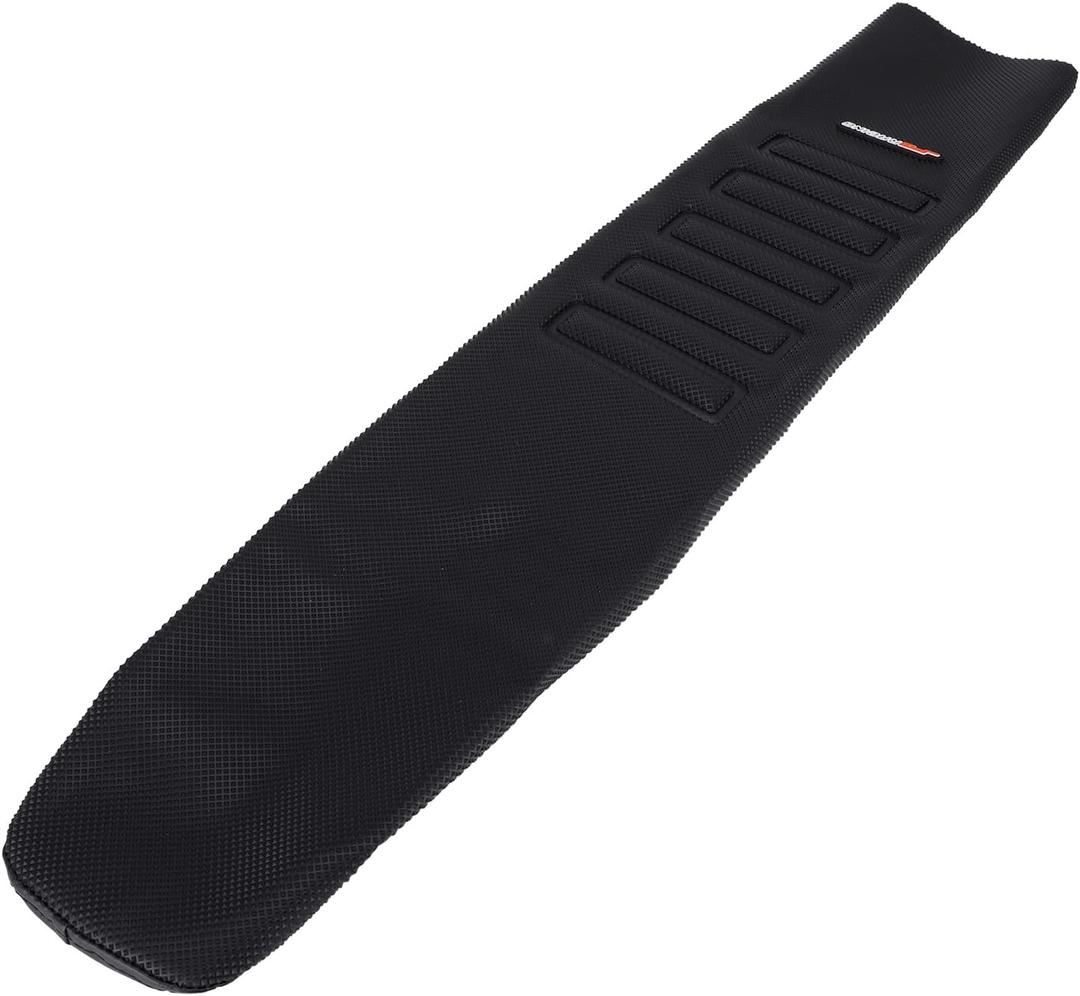 JFG RACING Dirt Bike Seat Cover Particle Surface Gripper Soft Seat Cover Universal for CRF CR XR YZ TTR PW WR DRZ RM RMZ KX KLX EXC SX SSR Apollo SDG Thumpstar Dirt Pit Bike Black