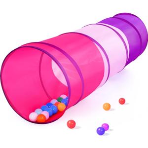 Kids Play Tunnel Tent for Toddler, 6-ft Pop Up Crawl Tunnel Toy for Baby Infant Children or Dog Cat, Collapsible Gift for Boy and Girl Play Tunnel Indoor and Outdoor Game, Colorful Play Tunnel