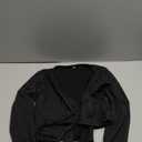 Artfish Women Sexy Deep V Neck Crop Top Bandage Wrap Tie Tight Cropped Fitted Cleavage Shirts (Medium, 01#black)