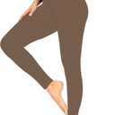 FULLSOFT Soft Leggings for Women - High Waisted Tummy Control No See Through Workout Yoga Pants (Small-Medium, B-coca Moncha)