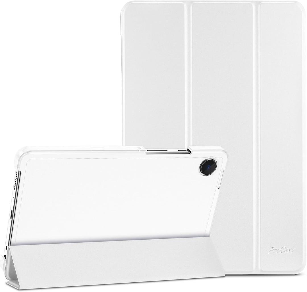 ProCase Slim Case for Galaxy Tab A11 (2025) / A9 (2023) 8.7 Inch, Lightweight Stand Protective Hard Back Shell Cover Case for Galaxy Tablet A11/A9 8.7" -White
