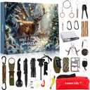 Survival Kit Advent Calendar for Men - Survival Tools Advent Calendar for Adult Teen 24 Days Christmas Countdown - 2025 Xmas Holiday Surprise Gifts for Outdoor Enthusiasts