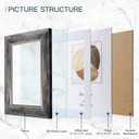 XUANLUO 8x10 Picture Frames Set of 4 Rustic Retro Photo Frame with HD Plastic Cover for Wall Mount and Tabletop Display Family Friends Wedding Gift