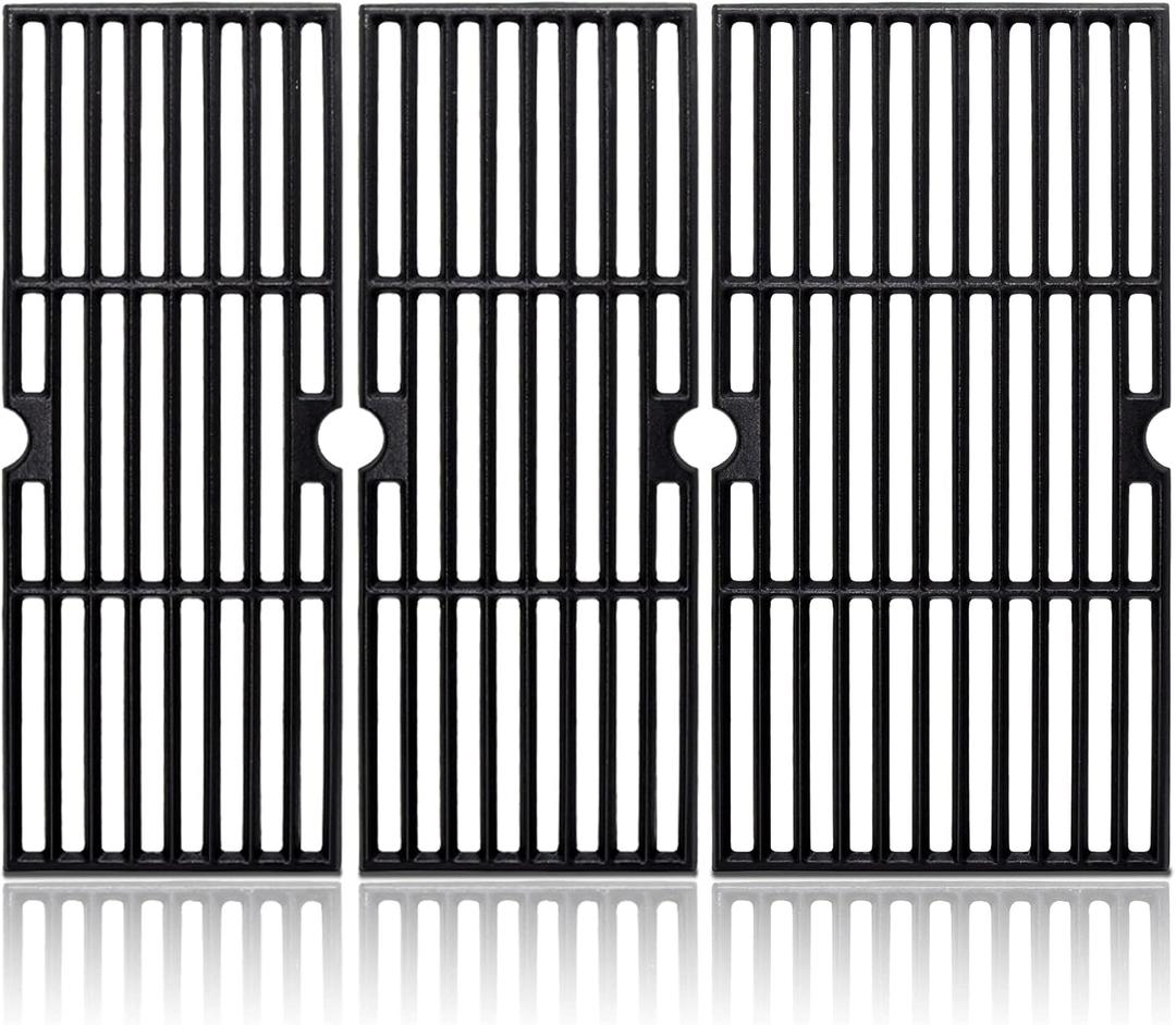Adviace 18 Inches Grill Grates Replacement for Charbroil Performance 463377319, 463376419, 463376519, 463376319, Cast Iron Cooking Grid Grates for Char-Broil G470-0002-W1, G470-0003-W1, G321-0005-W1.
