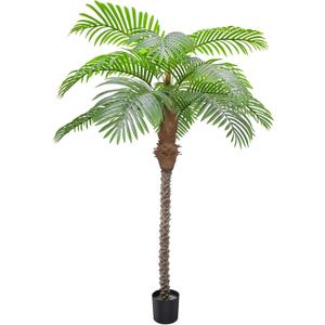 Artificial Palm Trees for Outdoors,6.5ft Tall Fake Plant for Indoor/Outdoor