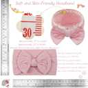 CLLOT Super Stretchy Soft Knot Headbands with Hair Bows Head Wrap Hair Accessories For Newborn Baby Girls Infant Toddlers Kids