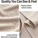 MIULEE Natural Beige Rectangle Linen Polyester Tablecloth 52x70 Inch Spring Table Cloth Waterproof,Stain Resistant for Dining Party Wedding