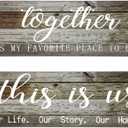 Jetec 2 Pcs Wooden Home Wall Signs This is Us Wall Decor Family Plaque Together Is My Favorite Place To Be Sign Rustic Wood Entryway Art for Farmhouse Bedroom Living Room 4.7 x 13.8 Inch(Antique Grey)