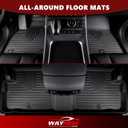 Wayhigh-for 2024 2025 2026 Mazda CX-90 & CX90 PHEV 7 Seater (2nd Row Captain Seat or Bucket Seat) All Weather Floor Mats Cargo Liner Set TPE Trunk Mat Waterproof Floor Liners CX90 Accessories-Black