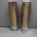 Hioasis 100Pcs 9OZ Clear Plastic Cups with Gold Trim - Plastic Disposable Cups, Heavy Duty & BPA-free for Party, Wedding, Celebrations