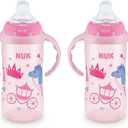 NUK Learner Cup, 10 oz, 8+ Months, 2 Count  BPA Free, Spill Proof Sippy Cup